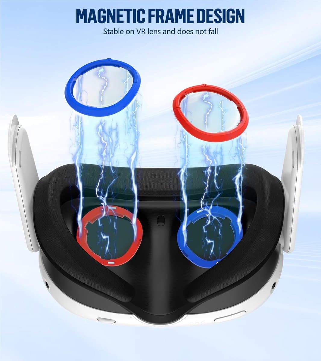 VR Magnetische Frame Bril Spacer voor Oculus/Meta Quest 3, Lenzen Insert Bril Lens Protector Accessoires, Anti Krassen Glas Spacer Bescherming voor Oculus Quest 3 Headset thumbnail 4