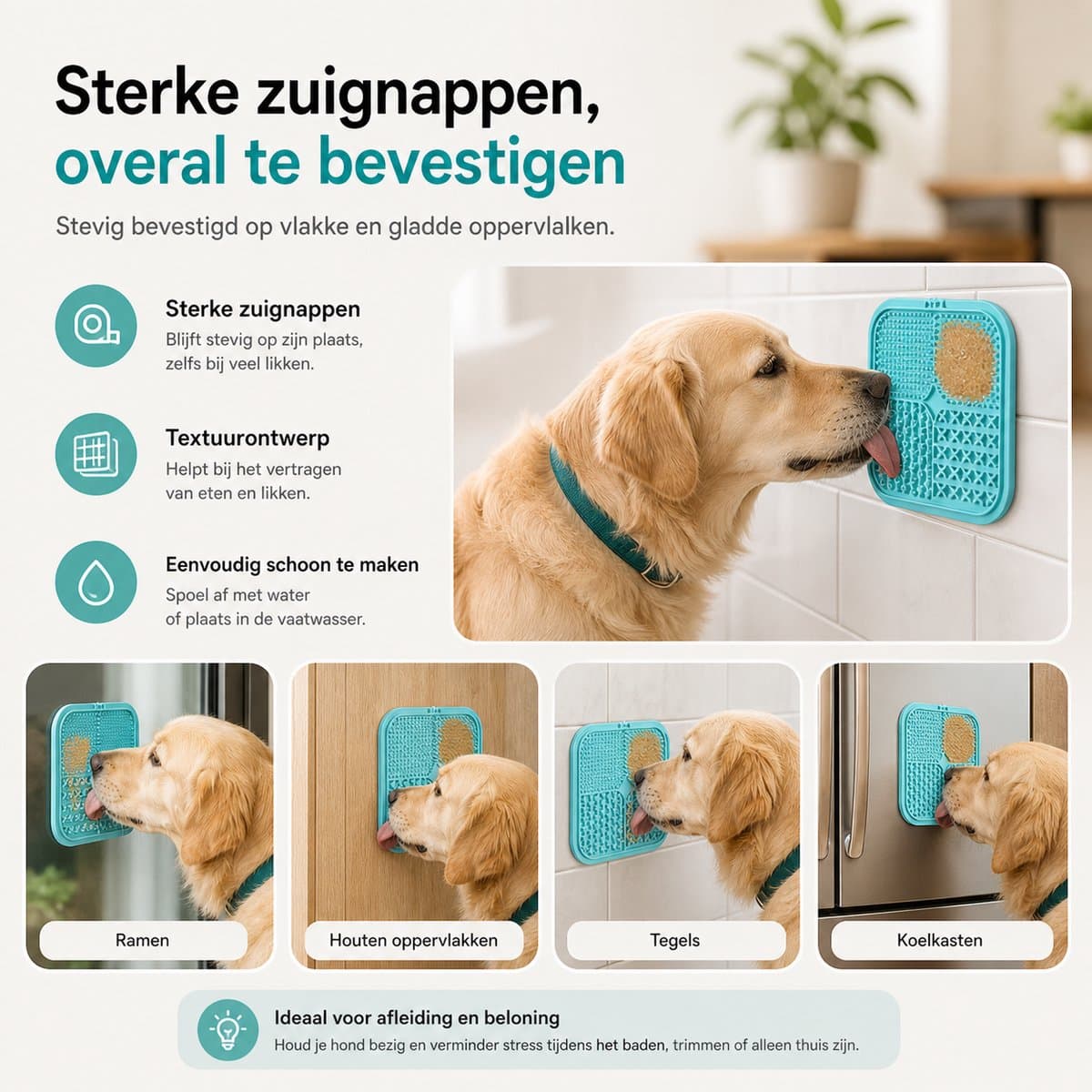 BOTC Likmat Hond met Silicone spatulas - 3-Delig Likmat Voermat Hond - voermat - Slowfeeder Hond - Paars /Blauw thumbnail 4