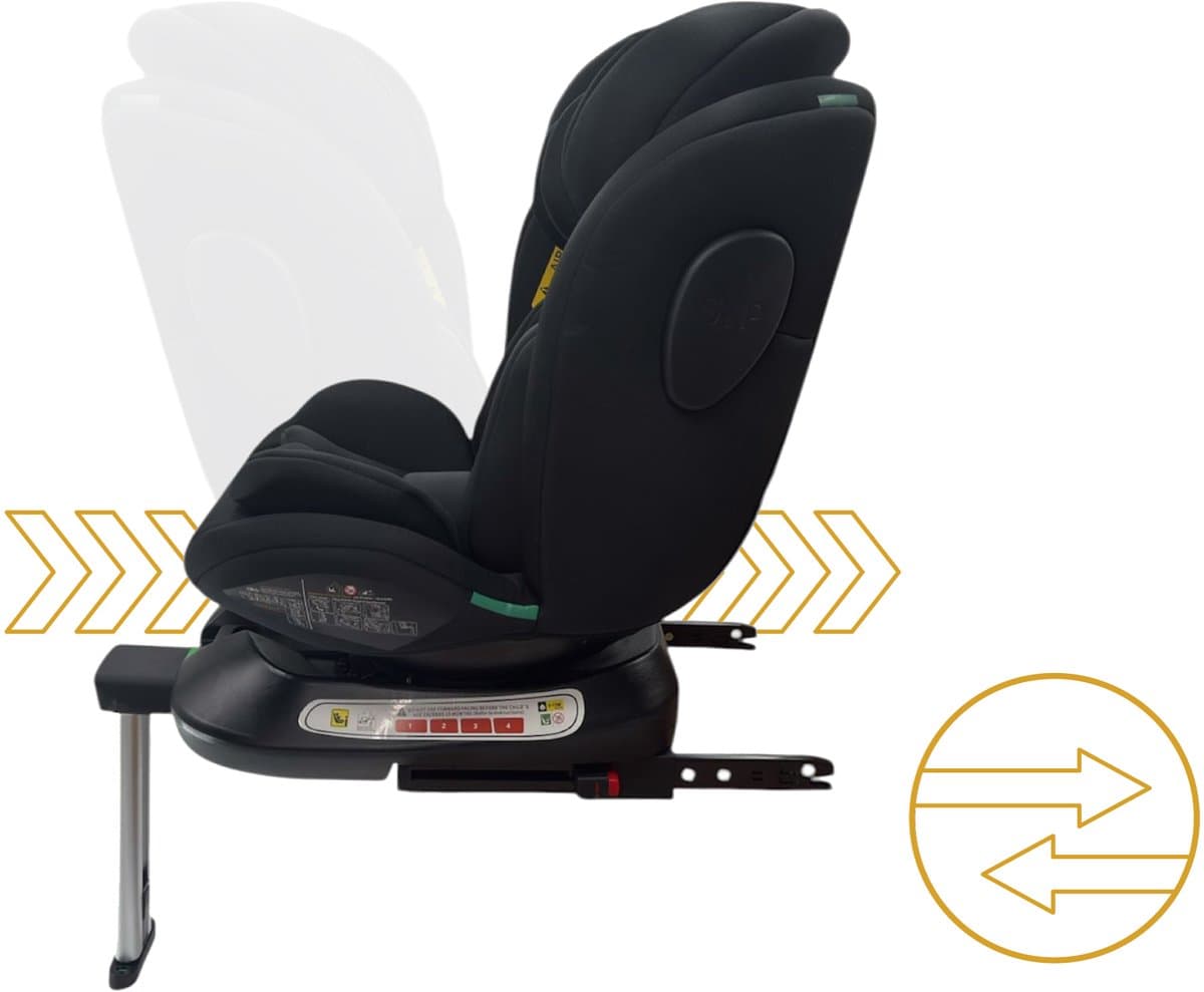 Liefjes & Co Growsafe Autostoel – i-Size 4-in-1 – 360° Draaibaar – ISOFIX & Steunpoot – Groep 0/1/2/3 (40–150 cm) thumbnail 7