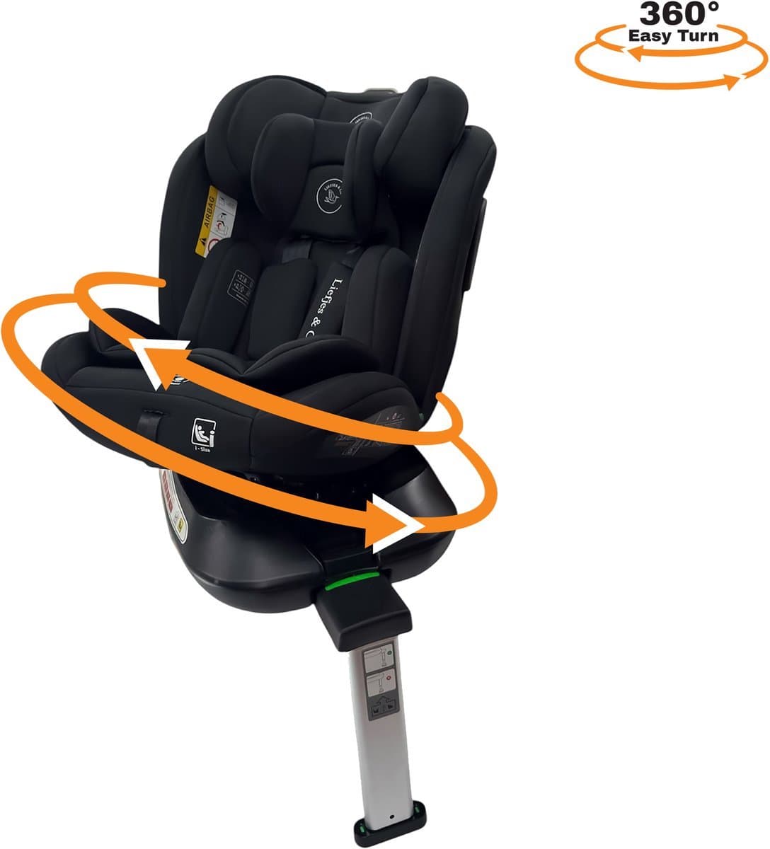 Liefjes & Co Growsafe Autostoel – i-Size 4-in-1 – 360° Draaibaar – ISOFIX & Steunpoot – Groep 0/1/2/3 (40–150 cm) thumbnail 8