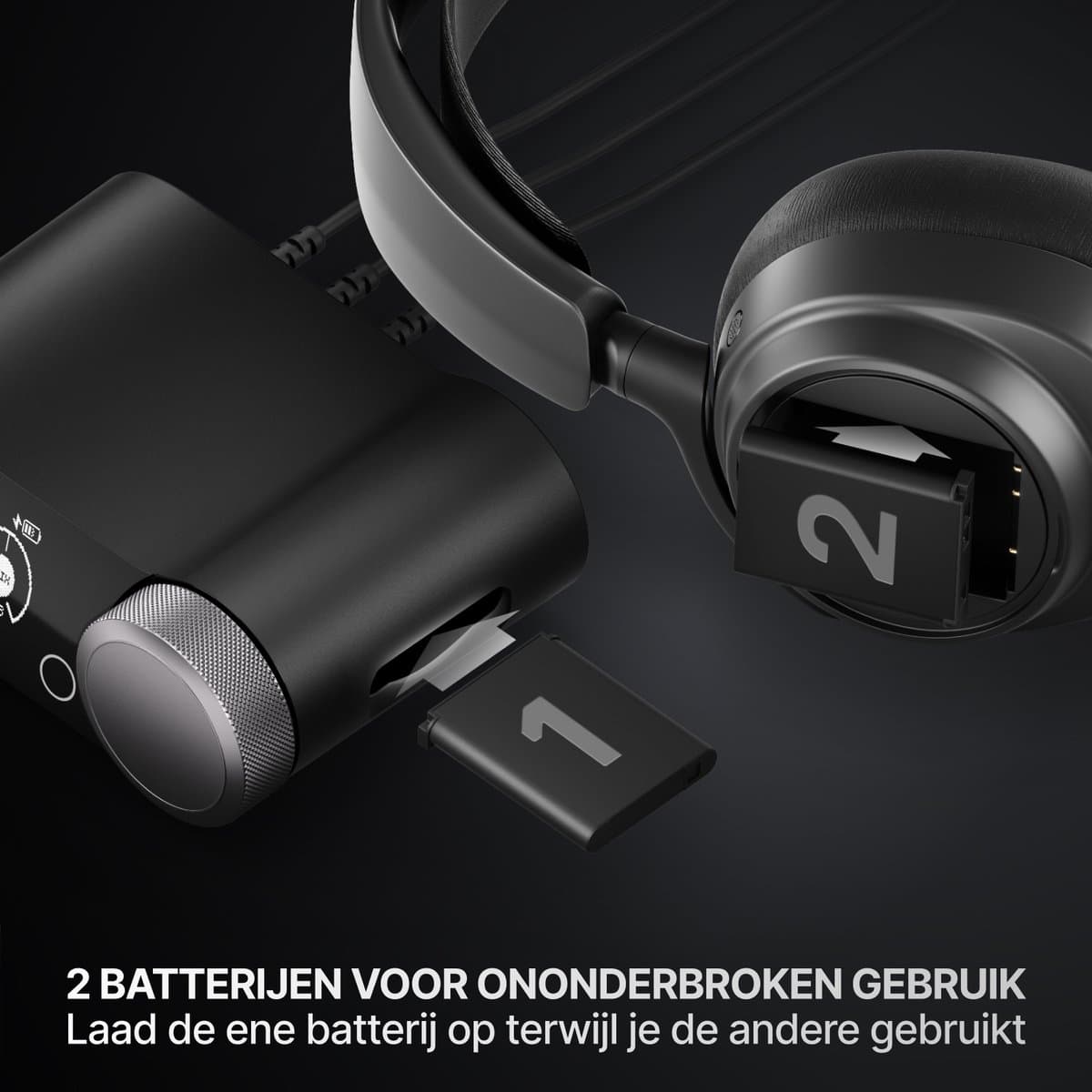 SteelSeries - Arctis Nova Pro Omni - Hi-Res Wireless Certified Gaming Headset - PC, PlayStation, Xbox & Switch - Zwart thumbnail 2