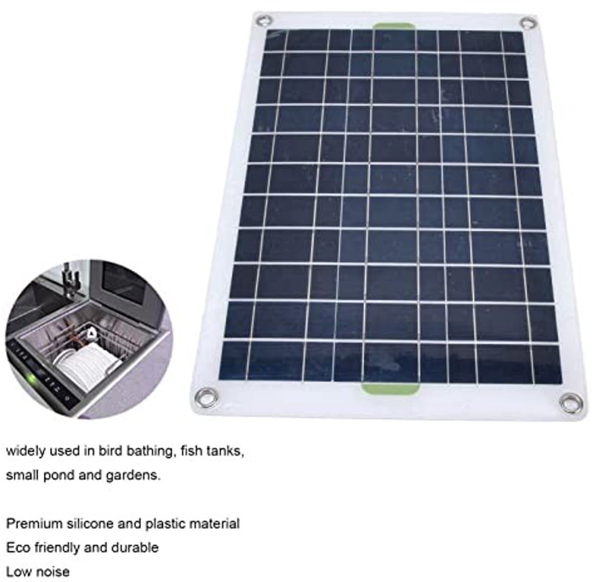 Dailygoody - Solar Waterpomp Kit - Hoge Efficiëntie - 50W Vermogen - Groen - Voor Tuinen en Vissen Tanks - Duurzaam en Milieuvriendelijk - Geschikt vo thumbnail 4
