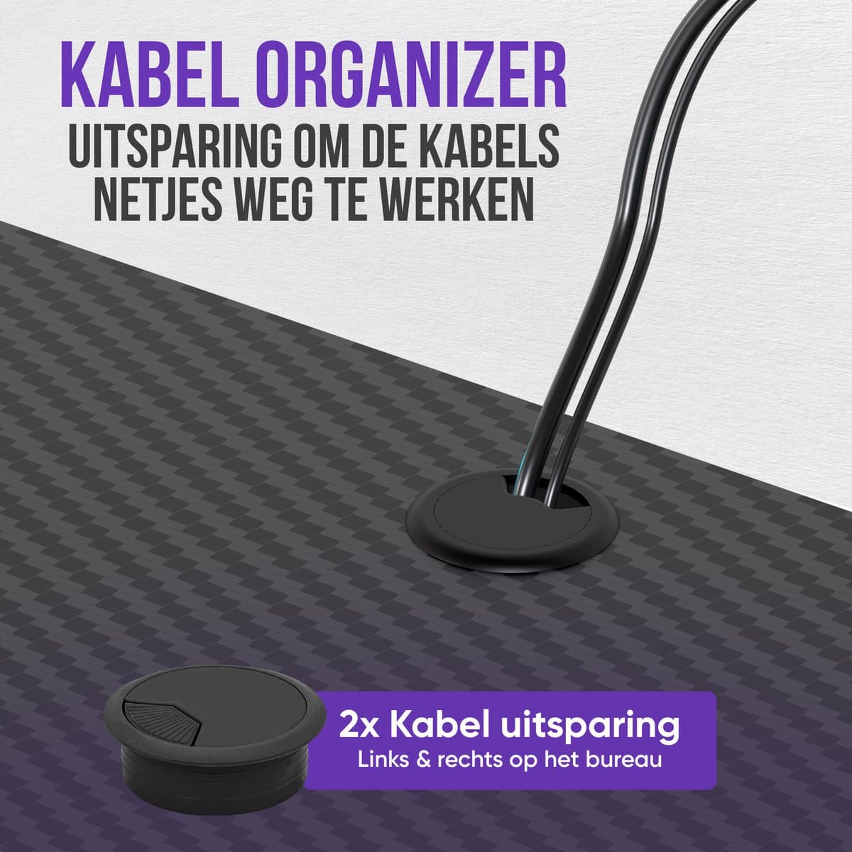 Avalo Gaming Bureau - 160x100x75 CM - L Vormig Hoekbureau - Game Desk Met LED Verlichting - Tafel - Zwart - Hoek Rechts thumbnail 6