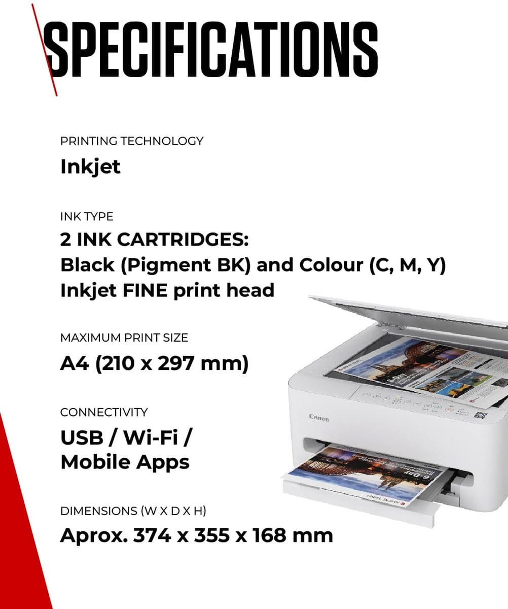 Canon PIXMA TS4150i - Compacte All-in-One Inkjetprinter Wi-Fi thumbnail 5