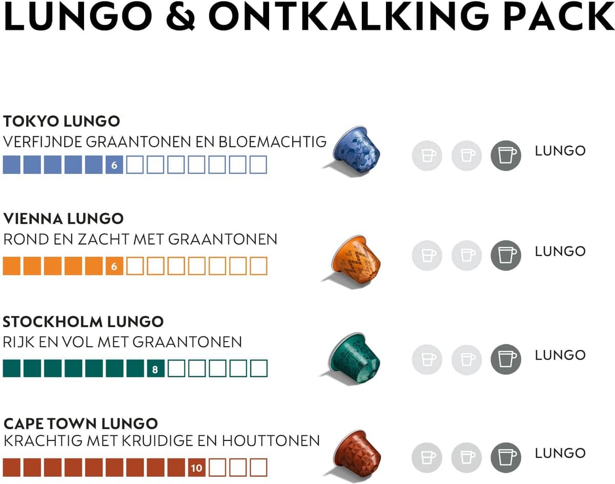 Nespresso Original Lungo 80 capsules met ontkalkingsset thumbnail 2
