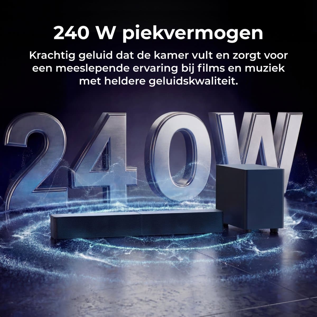 ULTIMEA Poseidon R3T 2.1-kanaals soundbar met draadloze subwoofer, app-bediening, soundbar voor Smart TV, Bluetooth 6.0, HDMI, optisch thumbnail 4