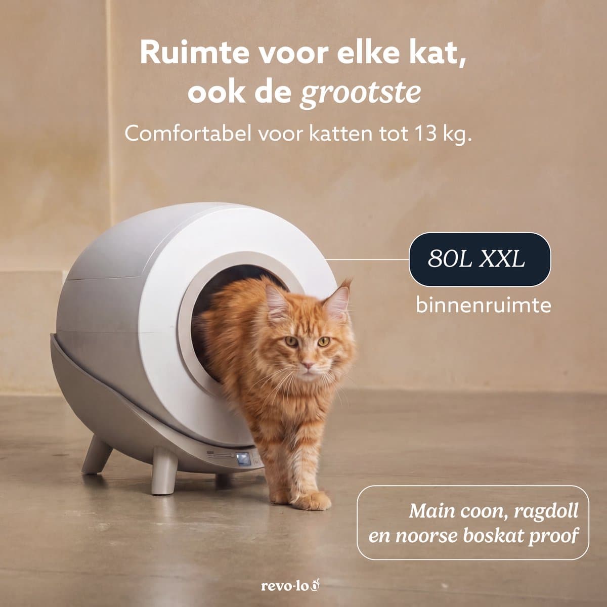 Revo-loo One - automatische zelfreinigende kattenbak XXL thumbnail 5
