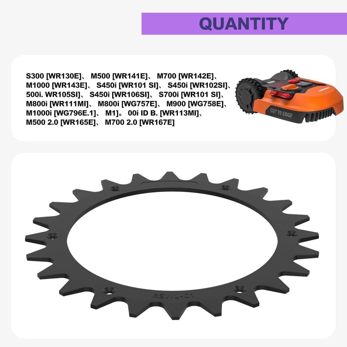Sander Shop Robotmaaier kunststof spikes voor Worx Landroid S & M, 205 mm robotmaaier, wielspikes met 12 schroeven, tractieverbetering voor robotmaaier, spikes accessoires thumbnail 4