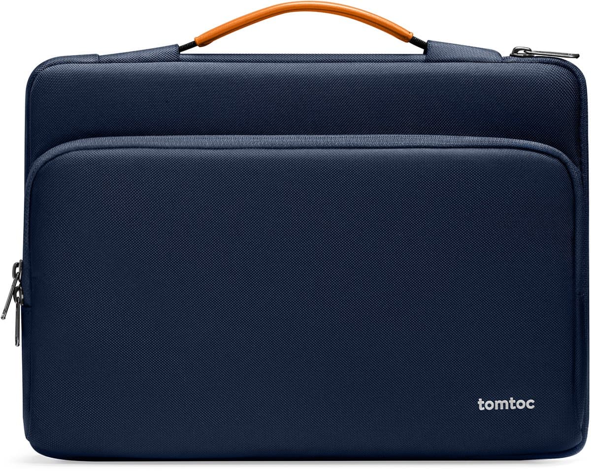tomtoc Defender-A14 360 beschermende laptoptas voor 2026 16-inch MacBook Pro M5 Pro/Max A3428 A3429, M4/M3/M2/M1 Pro/Max, waterbestendige laptoptas met accessoirevak voor de nieuwe Razer Blade 15