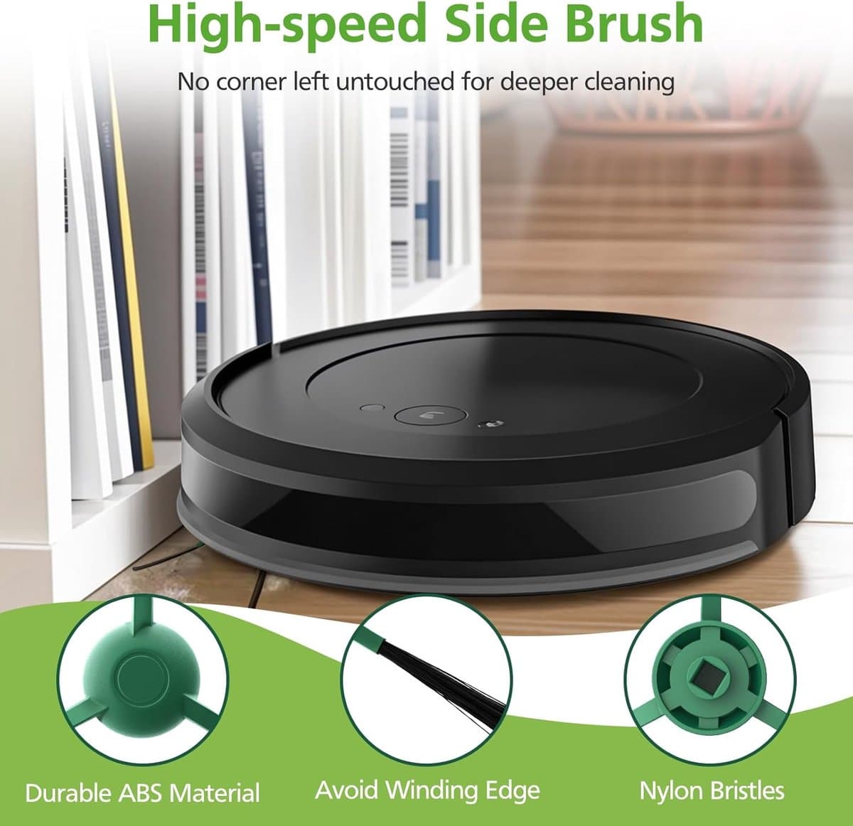 24 stuks vervangende onderdelen voor iRobot Roomba 104/105 Vac/ 105 Combo/ Q052 robotstofzuiger, Q0520 105 accessoires. Inclusief 2 hoofdborstels, 6 filters, 6 stofzakken, 6 zijborstels, 4 dweilpads thumbnail 8