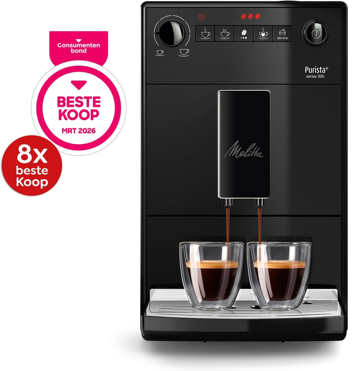 Melitta Purista F23/0-002 - Volautomatische espressomachine - Pure zwart thumbnail 3