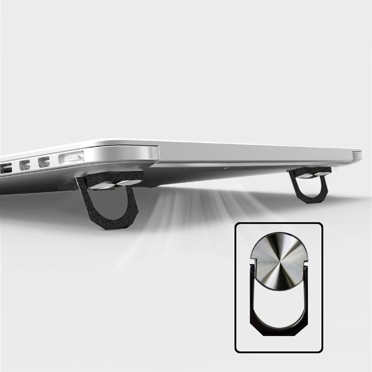 Verstelbare Laptopstandaard voor Bureau, Lichtgewicht en Stevige Riser voor Tablets en Routers, Ideaal voor Thuiswerk en Gaming thumbnail 5