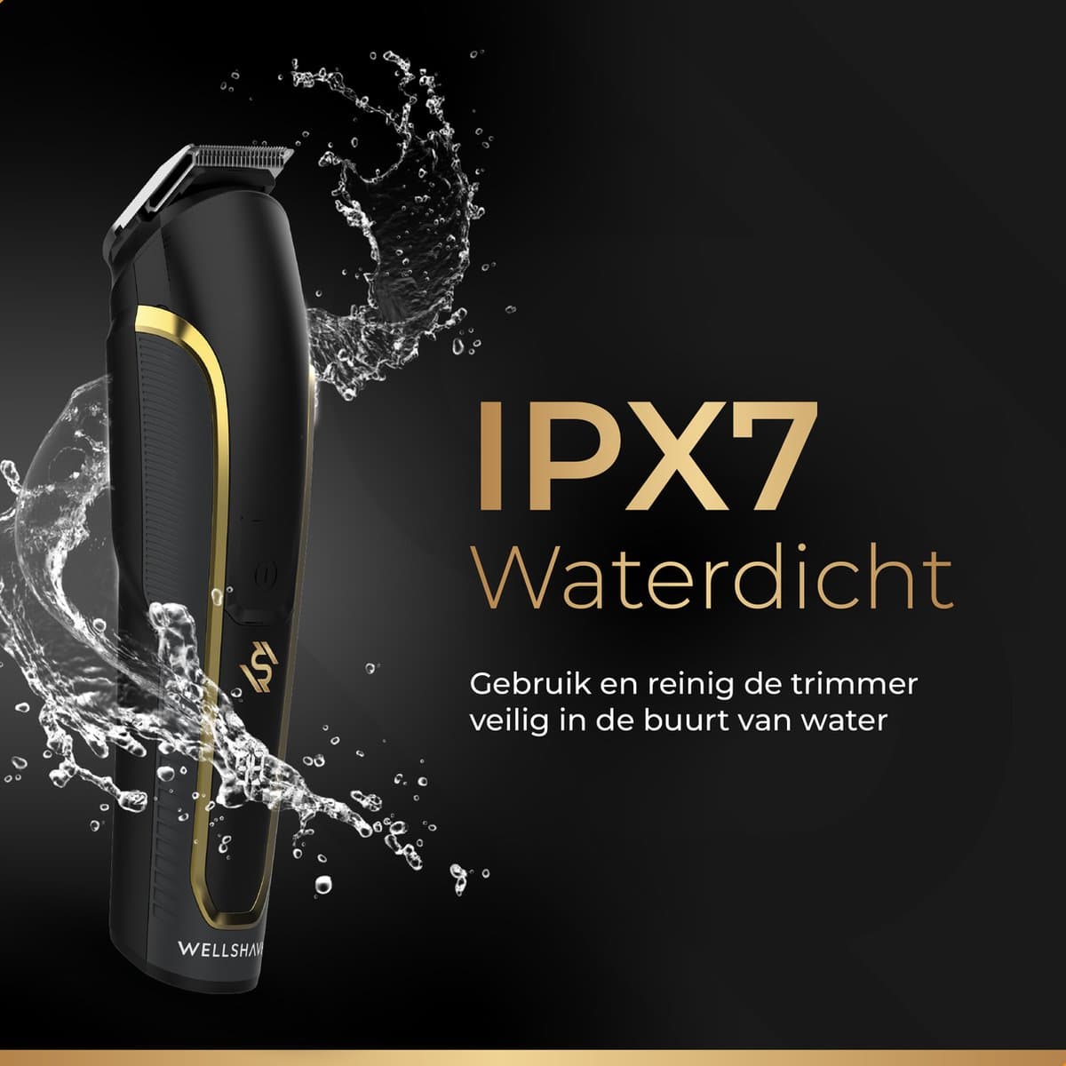 Wellshave 6 in 1 Baardtrimmer Supreme - Trimmer Baard & Lichaam - Neustrimmer - Bodygroomer - IPX7 Waterdicht - Incl. 6 opzetstukken - Vaderdag Cadeau thumbnail 7