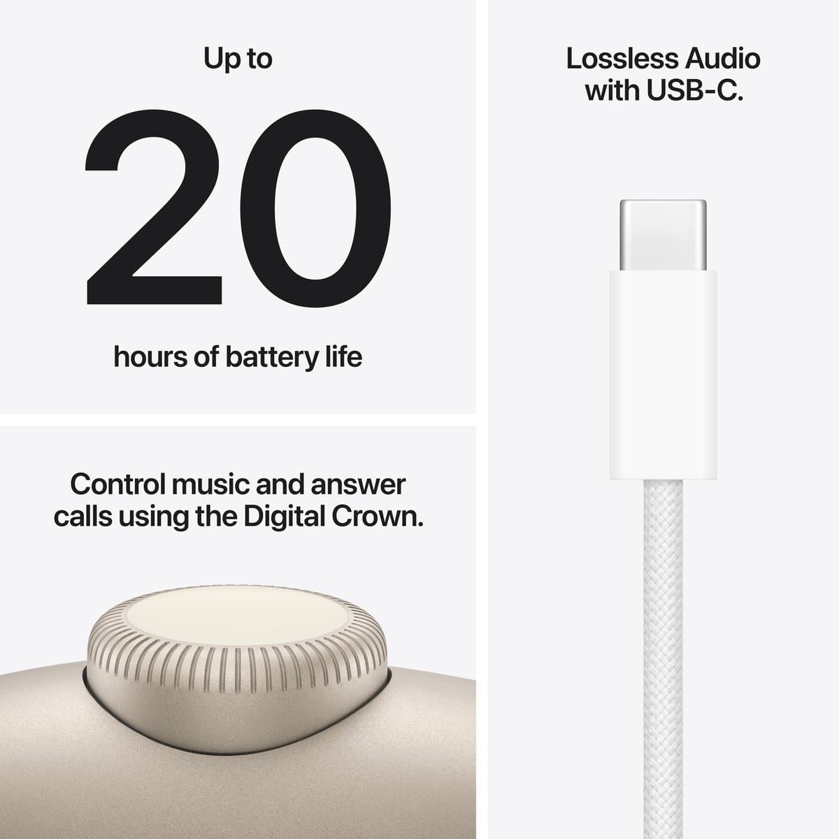 Apple – AirPods Max 2 – Hoofdtelefoon – USB-C – Starlight thumbnail 2