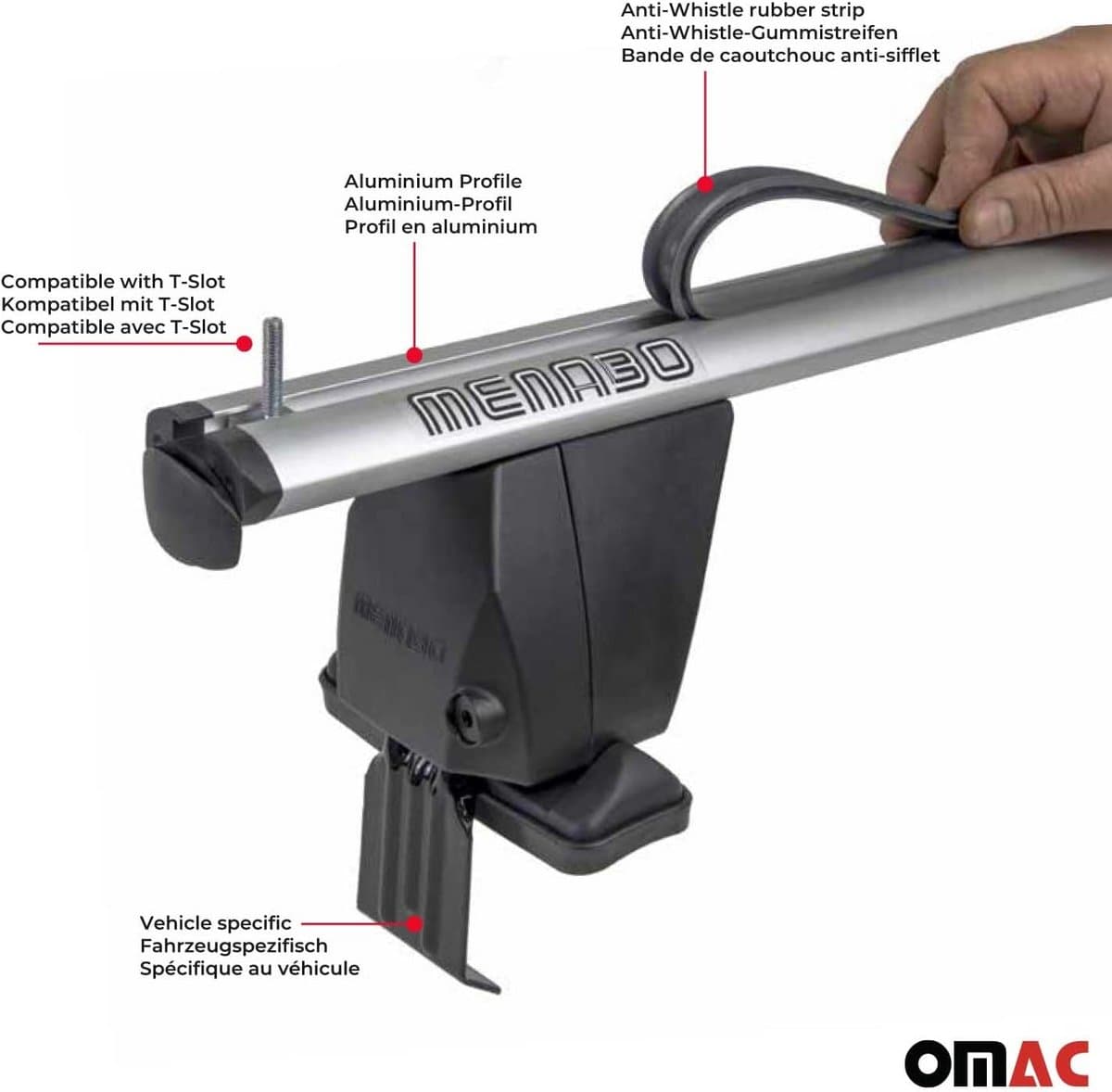 Aluminium Dakdragerset voor Kia Picanto (2011-2017) - Zwaluwdraagbalken voor Fiets- en Bagagedragers thumbnail 6