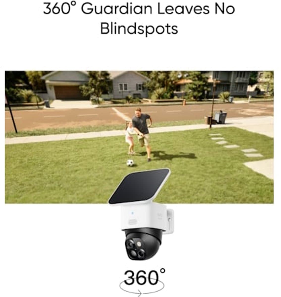 eufy SoloCam S340: 360° PTZ-camera op zonne-energie, dual lens - afbeelding 1