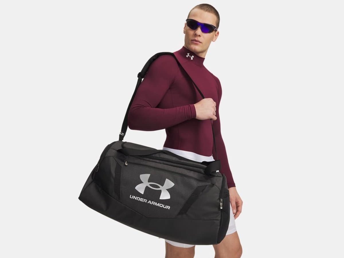 Under Armour UA Undeniable 5.0 Duffle MD-BLK Unisex Sporttas - Zwart Medium Heather - Zwart - Metallic Silver thumbnail 8