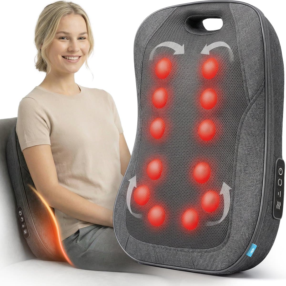 Lifeproducts Shiatsu Massagekussen met Warmtefunctie