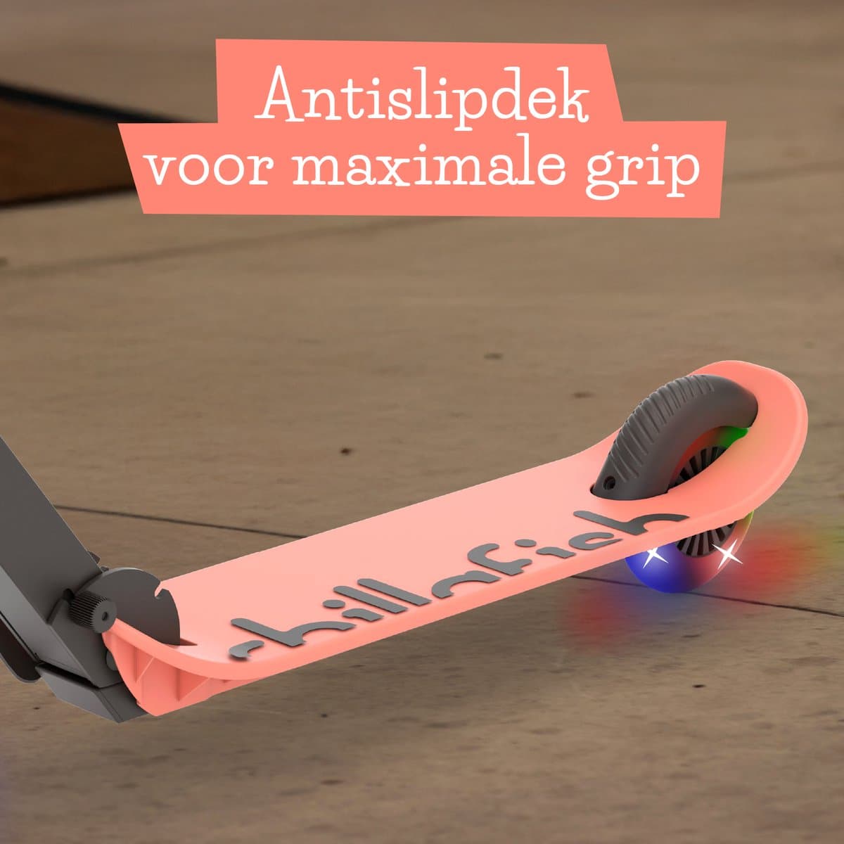 Chillafish Kinderstep jongens en meisjes vanaf 5 jaar met LED wielen - Roze - Step met verstelbaar stuur en voetrem - Opvouwbaar en lichtgewicht met ABEC-5 wielen - Geen batterijen nodig - Model Flexxi Glow thumbnail 6