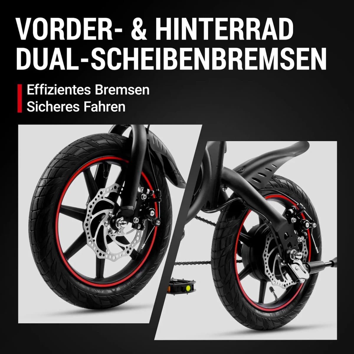 DYU D3F(S) - Elektrische fiets - Elektrische stadsfietsen - 16 inch - 36V 10AH - Met trapondersteuning - Schokabsorptie - elektrische vouwfiets thumbnail 7