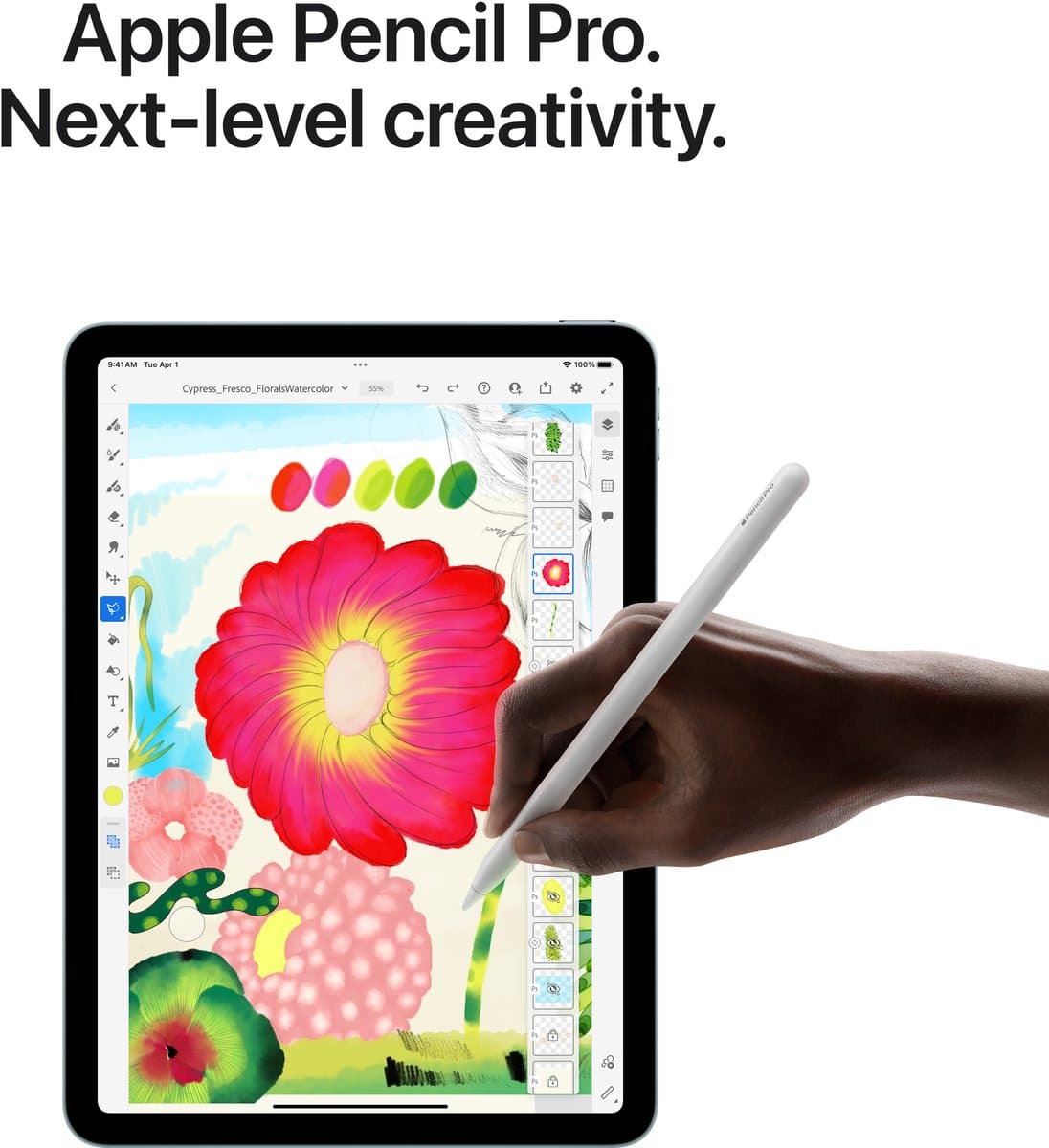 Apple iPad Air M3 (2025) - 11 inch - Wi-Fi - 512GB - Starlight - 7e generatie thumbnail 7