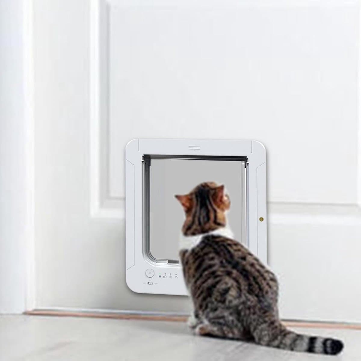 Slim Huisdierluik - Elektronisch Kattenluik - Huisdier Toegang - Microchip Geactiveerd - 26 cm thumbnail 3