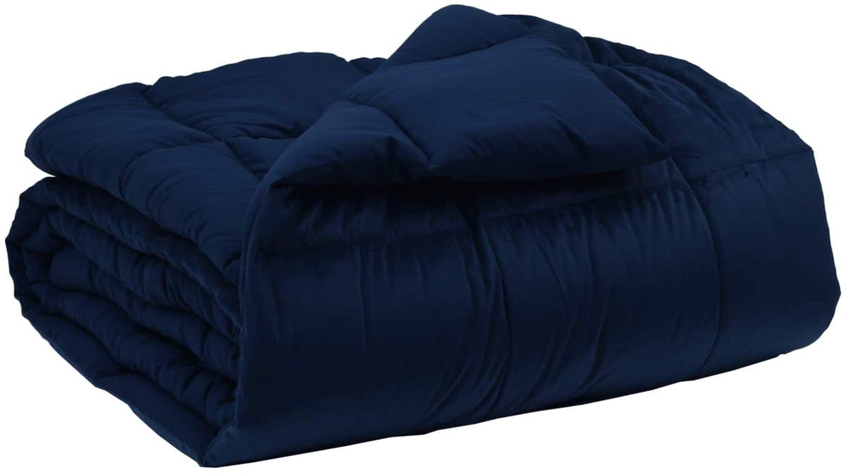 vidaXL - Winter - Duvet - Gekwilt - Donkerblauw - 220 - x - 240 - cm - Microvezel