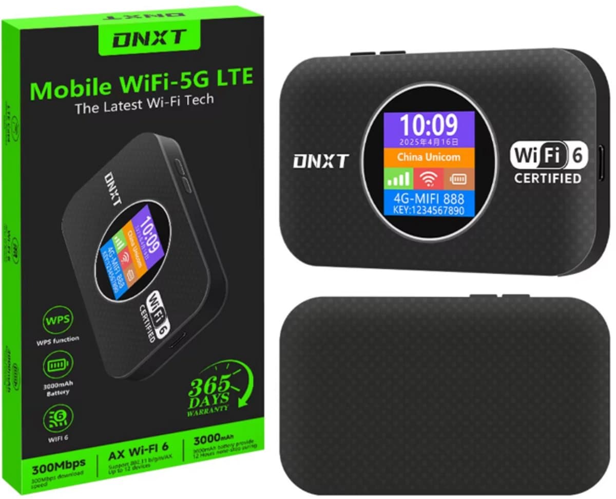 DNXT 4G LTE WiFi Router: draagbaar internet met WiFi 6