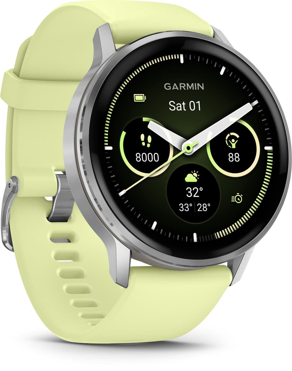 Garmin Venu 4 - Multisport smartwach - 45 mm - AMOLED - Zilverkleurig/citroen thumbnail 2