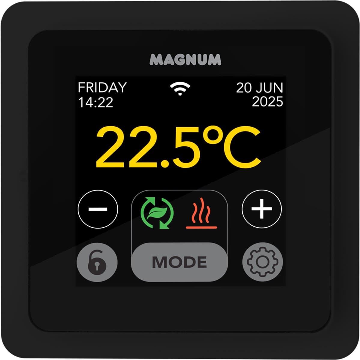 MAGNUM MRC² WiFi-klokthermostaat | RAL 9011 (Grafietzwart)