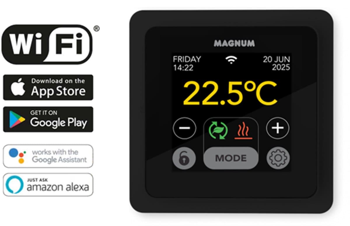 MAGNUM MRC² WiFi-klokthermostaat | RAL 9011 (Grafietzwart) thumbnail 6