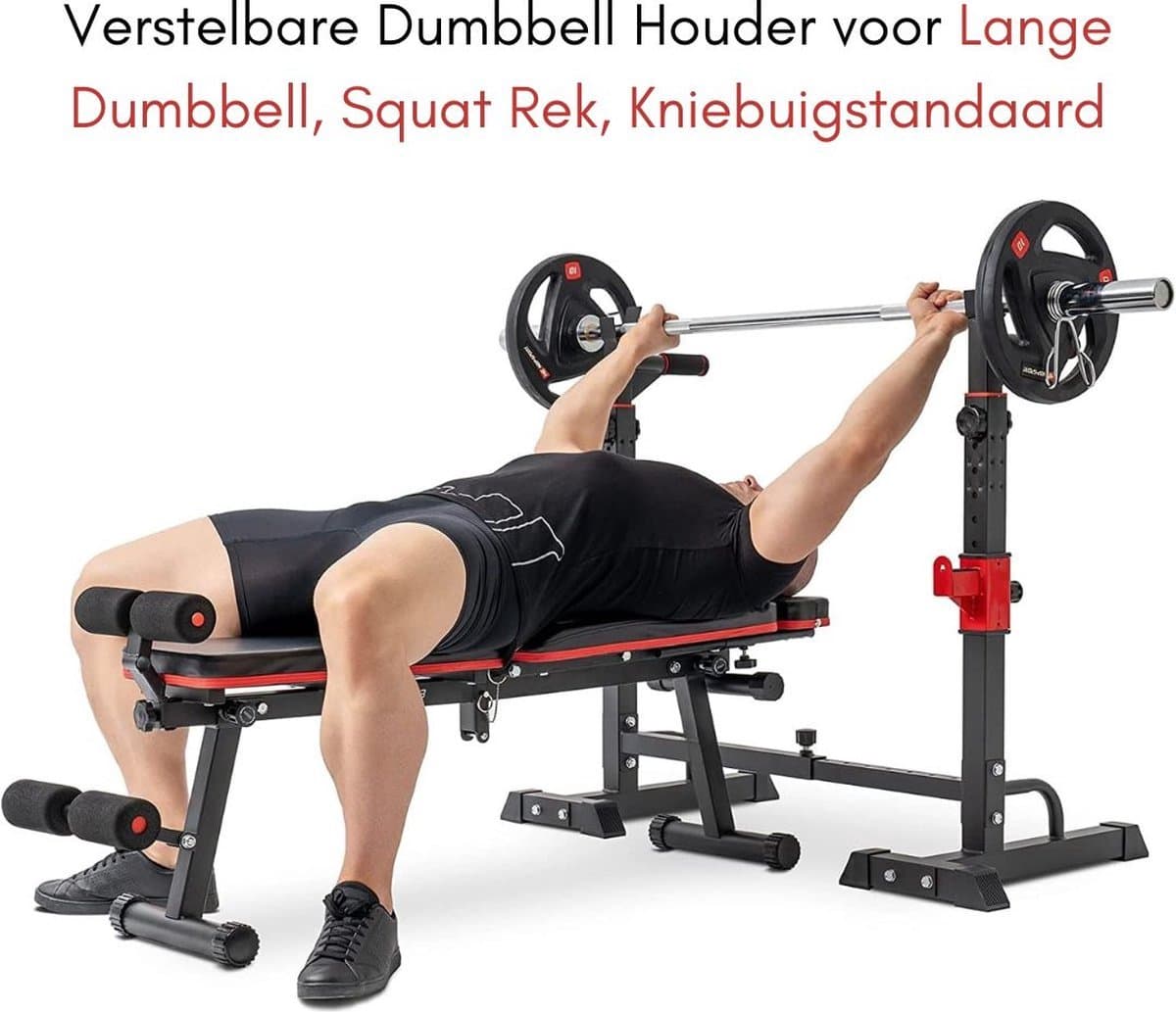 Thuys – Squat Rack – Power Rack – Haltersteunen – Half Rack – 41 x 49 x 145cm – Zwart thumbnail 2