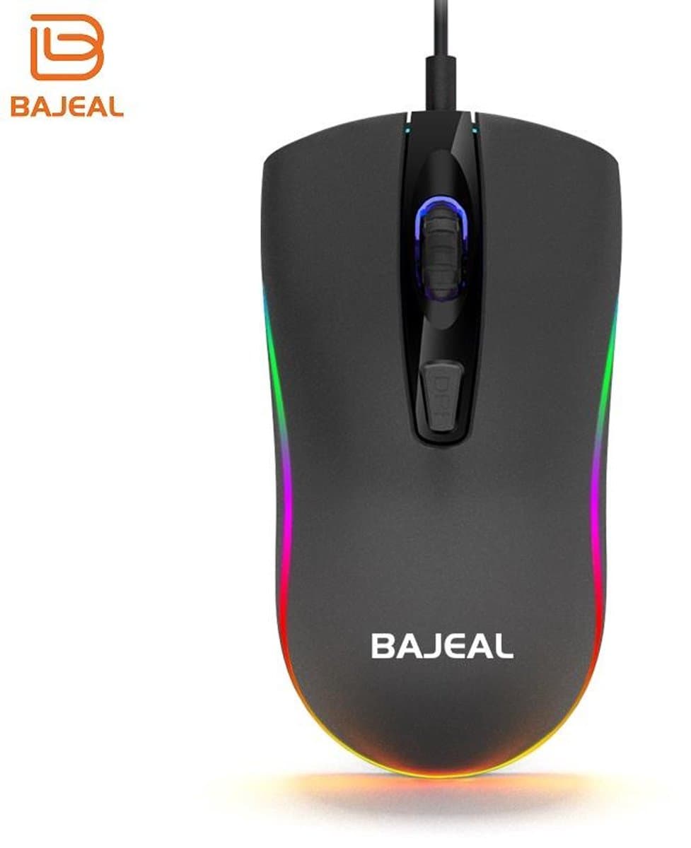 Gaming Muis Zwart – RGB Verlichting – USB – 3 Instelbare DPI (800/1200/1600) – Ergonomisch – Bedrade Muis voor PC & Laptop thumbnail 6
