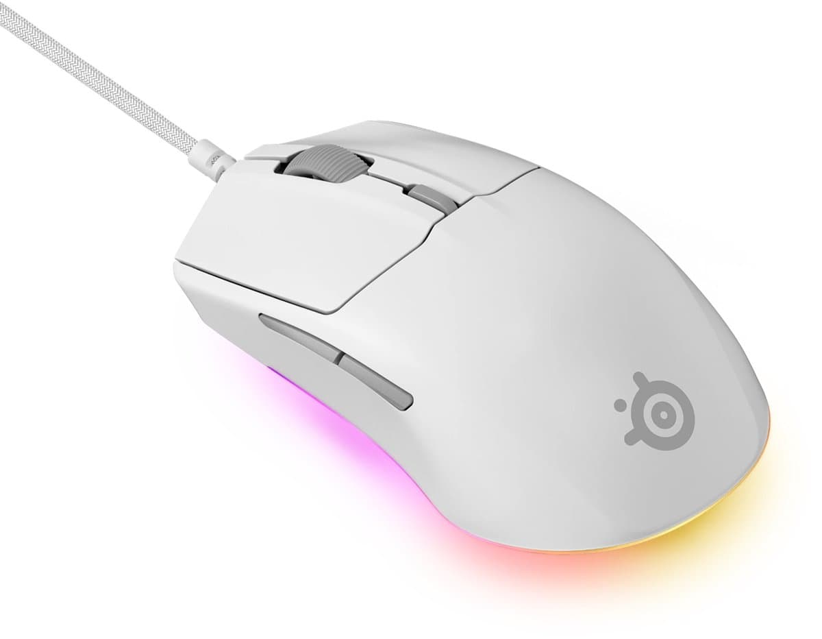 SteelSeries Rival 3 Gen 2 - Bedrade Gaming Muis - 3-zone RGB - Wit thumbnail 5