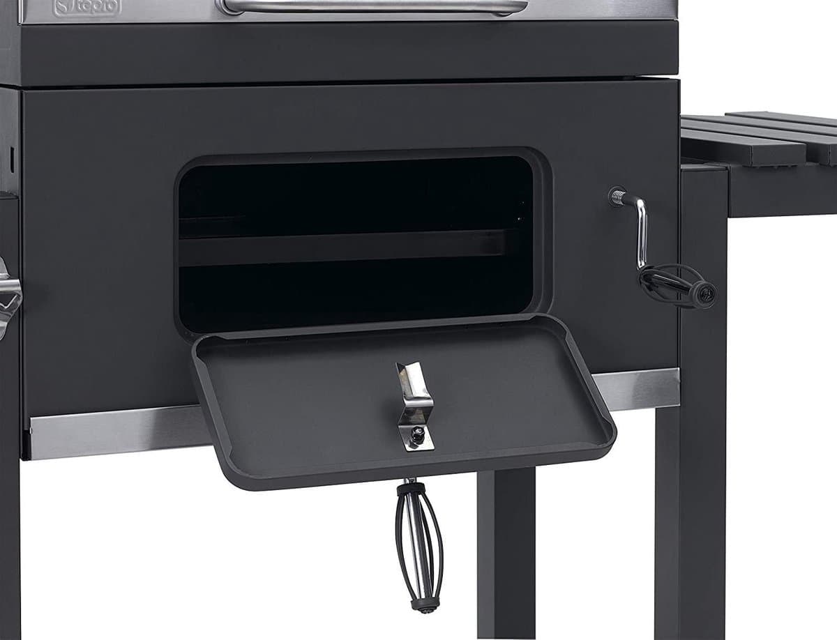 EVIQ - BBQ houtskool XL- Smoker Barbecue Valencia 2026 model - Barbeque Verstelbaar kolenrooster - Barbecues Zwart thumbnail 7