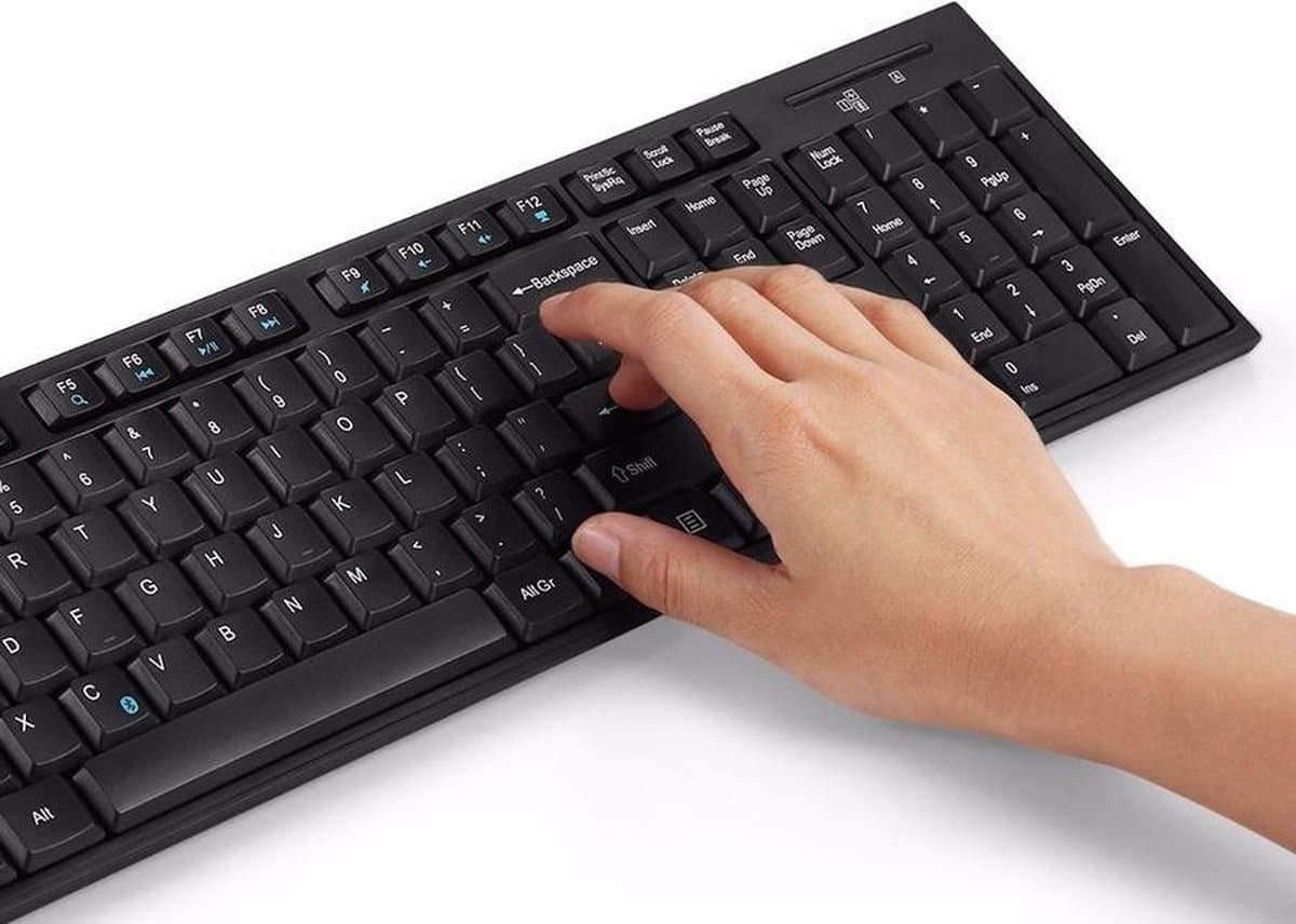 Perixx Periboard 810 - Bluetooth toetsenbord - stille toetsen - Full Size - QWERTY/US - Draadloos toetsenbord thumbnail 3