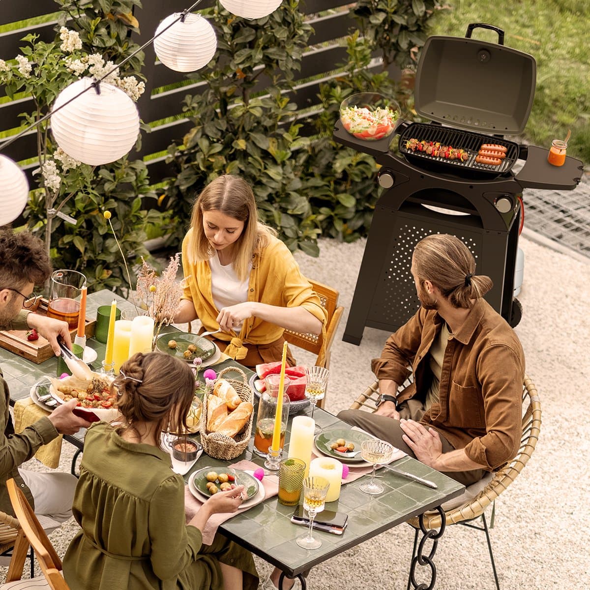 KitchenBrothers Gas BBQ - Staand en Tafelmodel Barbecue - 2 Branders - PFAS Vrij - Tafelbarbecue - Anti-aanbaklaag - 37x48 cm Grilloppervlak - Zwart thumbnail 6