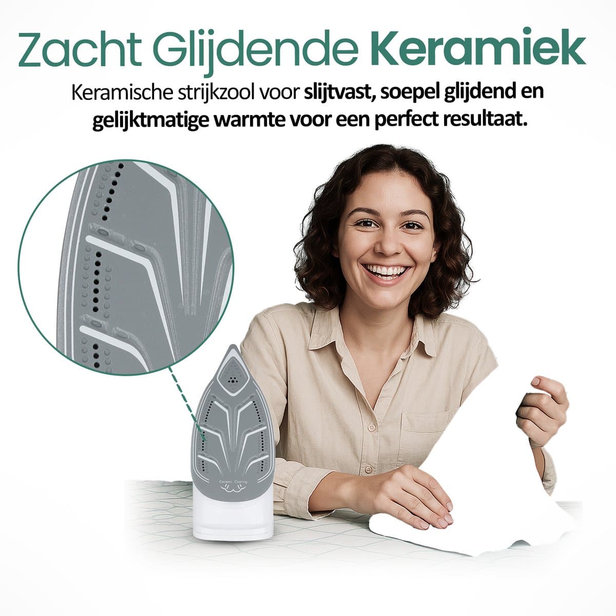 Emerio Stoomstrijkijzer - Iron Zelfreinigend - 8-17 g/min - Verticaal Strijken - Stoomstootfunctie - Strijkijzer 2000W - SI-110298.4 Wit / Blauw thumbnail 3