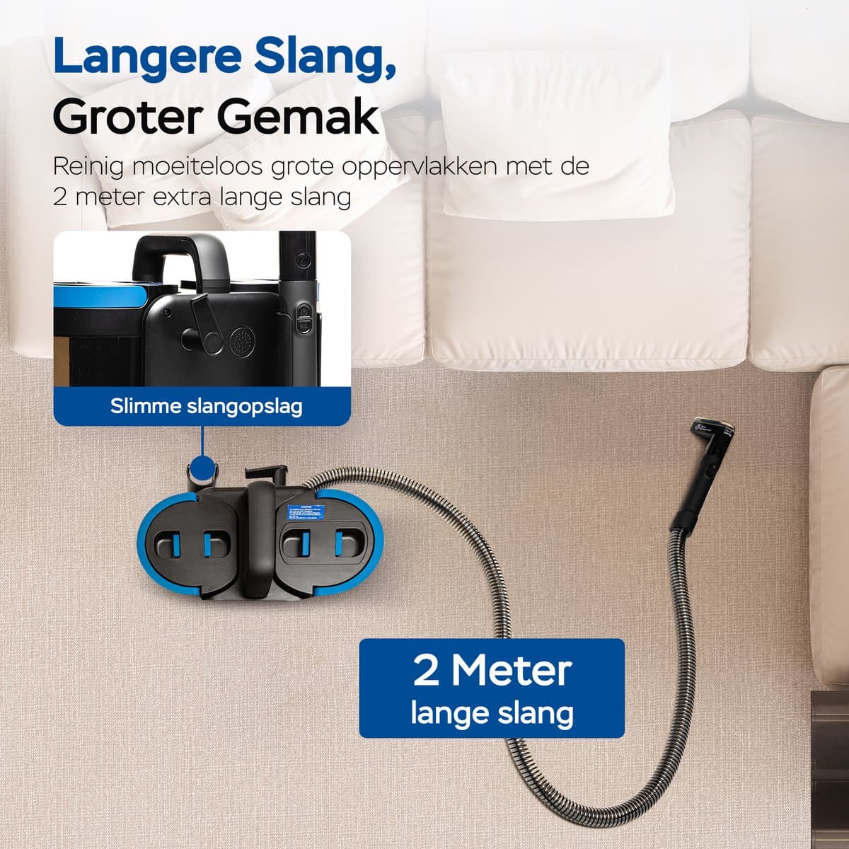 Qclean Tapijtreiniger PRO 4-in-1 met stoom & sterilisatie thumbnail 5