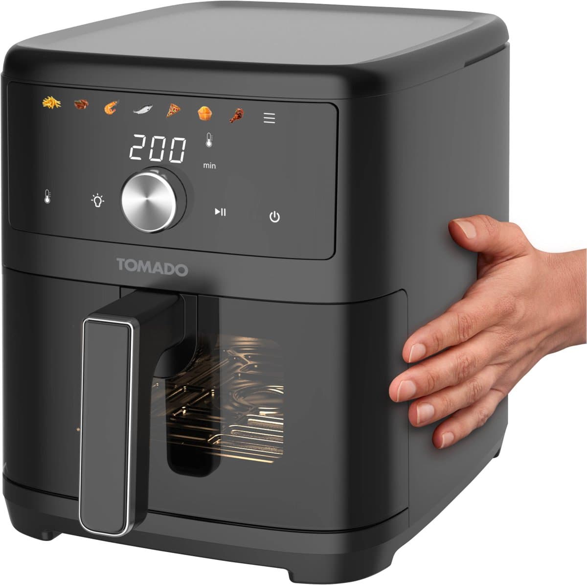 Tomado TAF6002B - Airfryer XXL - Heteluchtfriteuse - 6 liter - Kijkvenster - 7 automatische programma's - Zwart thumbnail 4