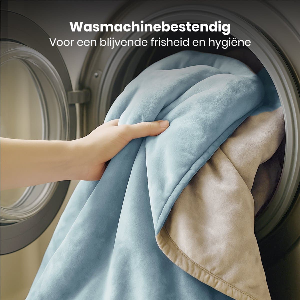 Auronic Elektrische Deken - 160 x 120 cm - 1 Persoons Warmtedeken - 3 Warmtestanden met Timer - Verwarmingsdeken - Lichtblauw thumbnail 5