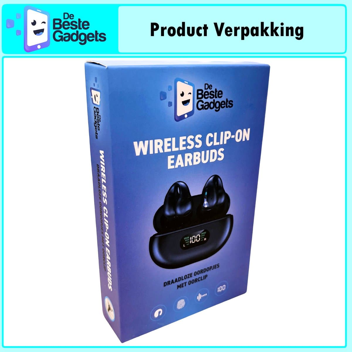 Onbekend Draadloze oordopjes met oorclip Zwart - Bluetooth 5.3 sport thumbnail 5