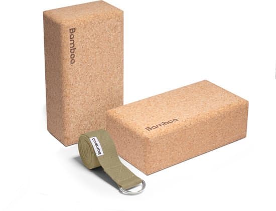 Bamboa Kurk Yoga Blokken Set
