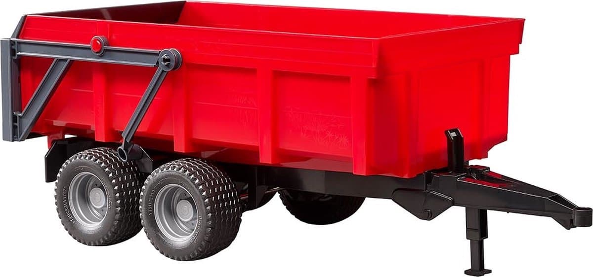 Bruder Kieptrailer Rood – kiepbare aanhanger met automatische klep