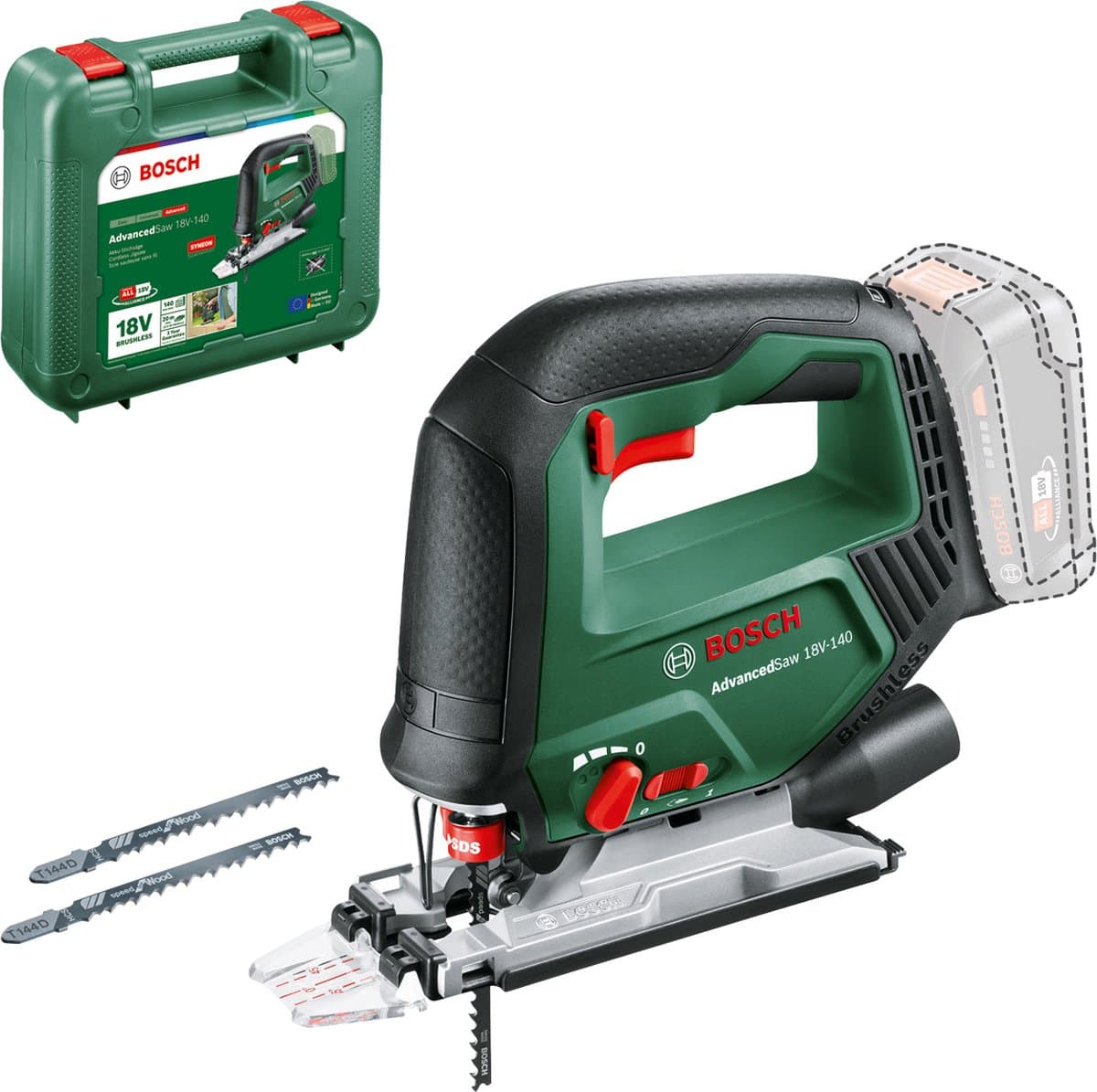 Bosch AdvancedSaw 18V-140: Accudecoupeerzaag 140mm, borstelloos