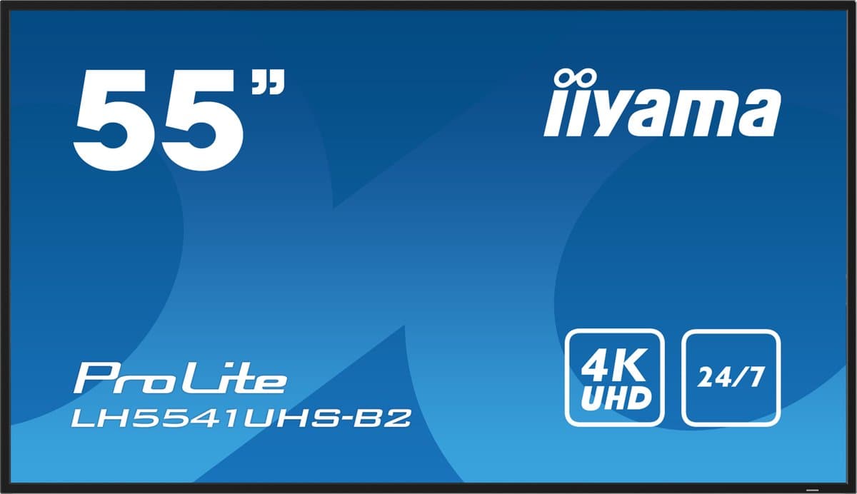 iiyama ProLite LH5541UHS-B2 - 55 Inch - IPS - 4K - 24/7 werktijd - 500 cd/mÂ²