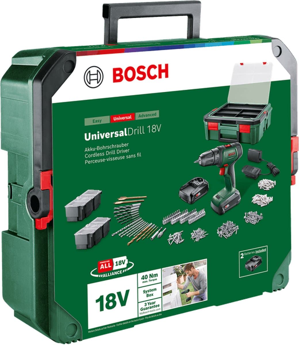 Bosch UniversalDrill 18 + SystemBox: compacte boormachine met opbergdoos thumbnail 4