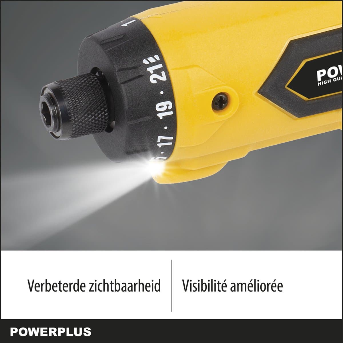 Powerplus Accu Schroevendraaier POWX00410 - 8 V Li-Ion Draadloze Schroefmachine van 7 Nm, HEX Type Magnetische Bithouder thumbnail 5