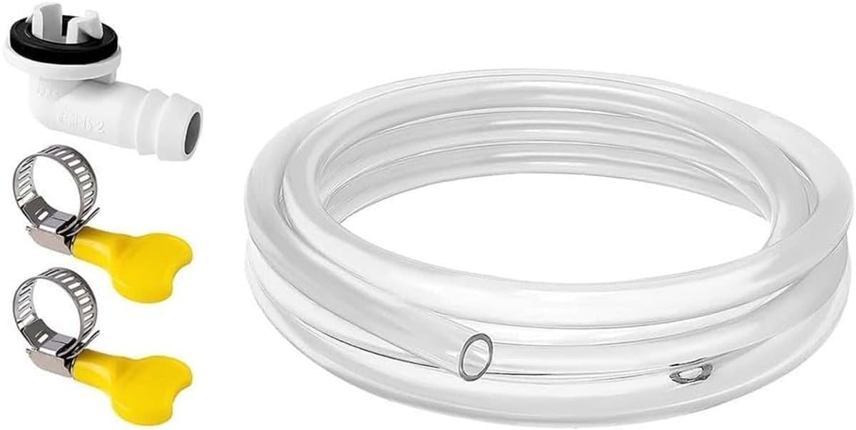 Afvoerslang Airco - Condenswater slang - Water afvoeren - Inclusief connector klemmen - 91 cm lengte - Transparant