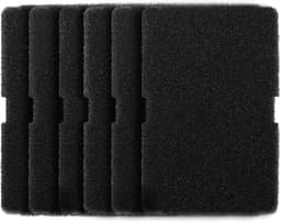 Productfoto van SnelShoppen - 6 Stuks Wasdroger Sponsfilter 240x155x10mm Vervangende Accessoires voor Warmtepomp Droger, Polyurethaan, Zwart, Ideaal voor Beko, Grundi